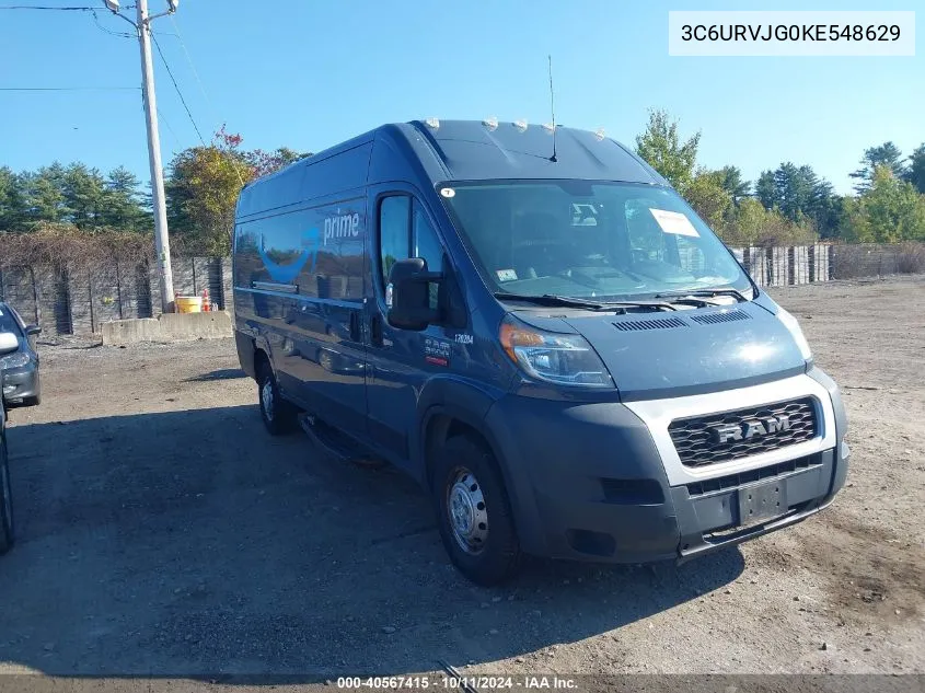 2019 Ram Promaster 3500 Cargo Van High Roof 159 Wb Ext VIN: 3C6URVJG0KE548629 Lot: 40567415