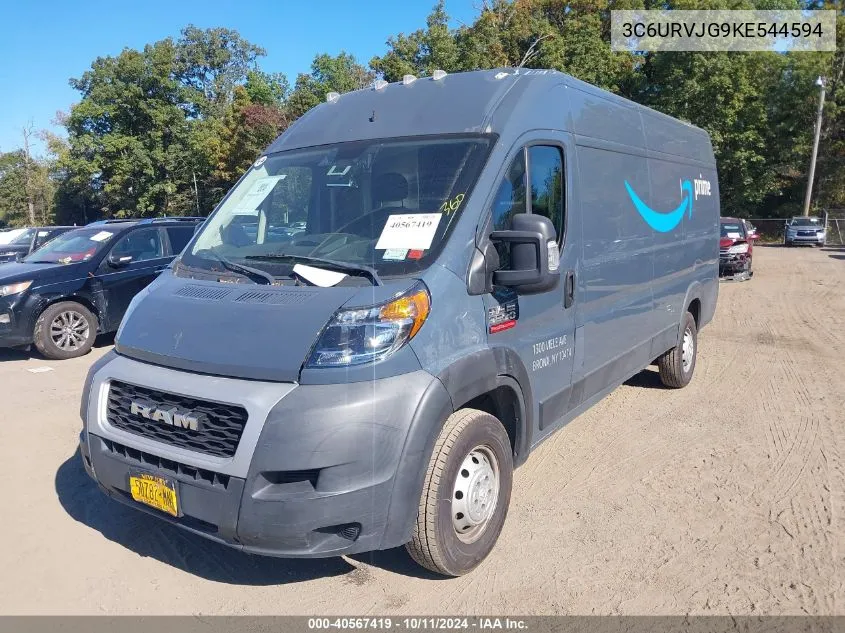 2019 Ram Promaster 3500 Cargo Van High Roof 159 Wb Ext VIN: 3C6URVJG9KE544594 Lot: 40567419