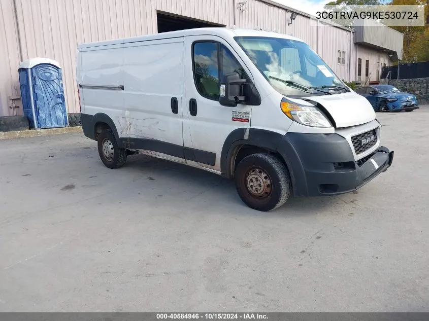 2019 Ram Promaster 1500 Low Roof 136 Wb VIN: 3C6TRVAG9KE530724 Lot: 40584946