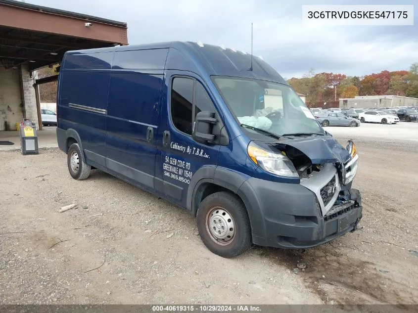 3C6TRVDG5KE547175 2019 Ram Promaster 2500 High Roof 159 Wb