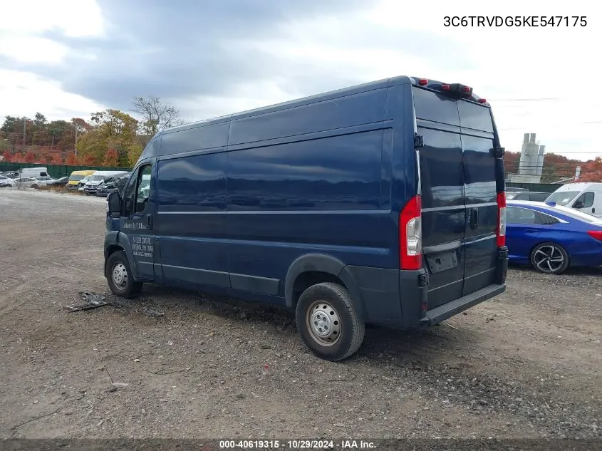 3C6TRVDG5KE547175 2019 Ram Promaster 2500 High Roof 159 Wb