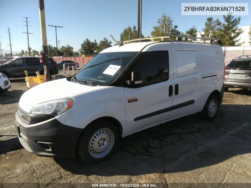 2019 Ram Promaster City Tradesman VIN: ZFBHRFAB3K6N71528 Lot: 40667038