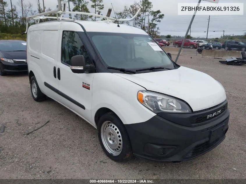 2019 Ram Promaster City Tradesman VIN: ZFBHRFAB0K6L91326 Lot: 40668464