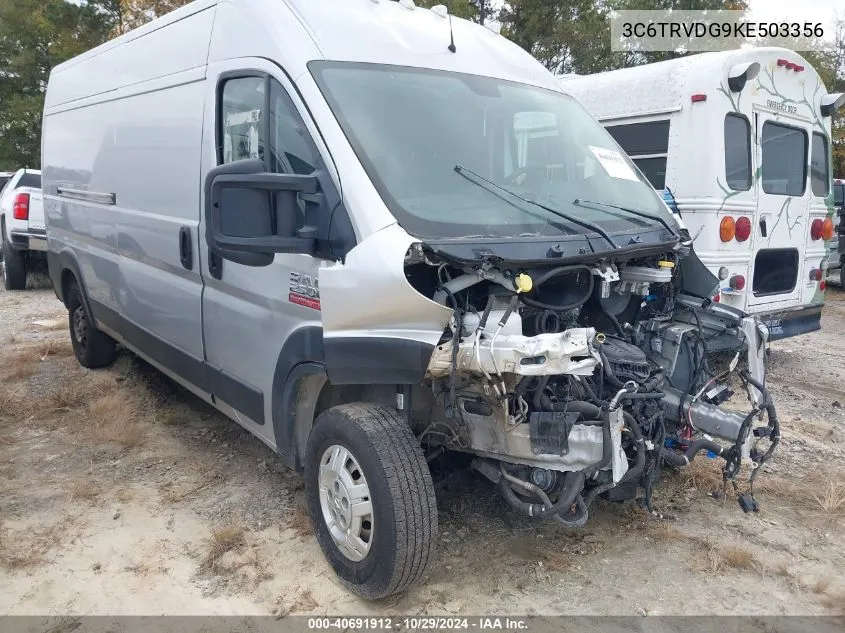 2019 Ram Promaster 2500 High Roof 159 Wb VIN: 3C6TRVDG9KE503356 Lot: 40691912