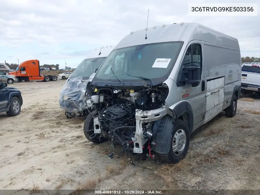 2019 Ram Promaster 2500 High Roof 159 Wb VIN: 3C6TRVDG9KE503356 Lot: 40691912