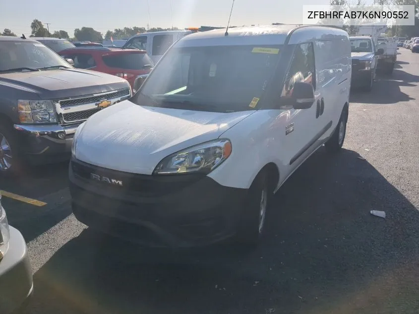 2019 Ram Promaster City Tradesman VIN: ZFBHRFAB7K6N90552 Lot: 40706179