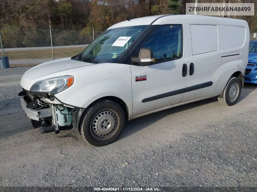 2019 Ram Promaster City Tradesman VIN: ZFBHRFAB6K6N48499 Lot: 40840641