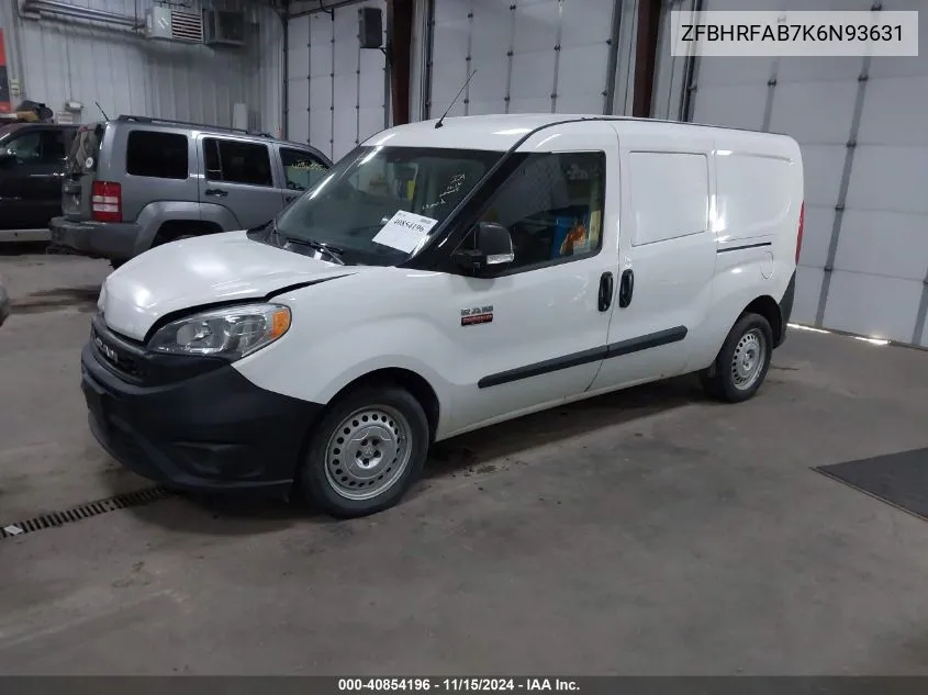 2019 Ram Promaster City Tradesman VIN: ZFBHRFAB7K6N93631 Lot: 40854196