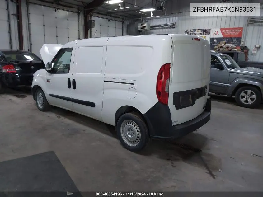 2019 Ram Promaster City Tradesman VIN: ZFBHRFAB7K6N93631 Lot: 40854196