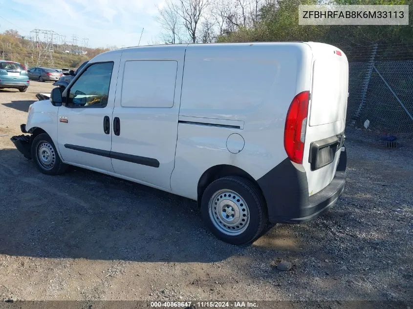 2019 Ram Promaster City Tradesman VIN: ZFBHRFAB8K6M33113 Lot: 40869647