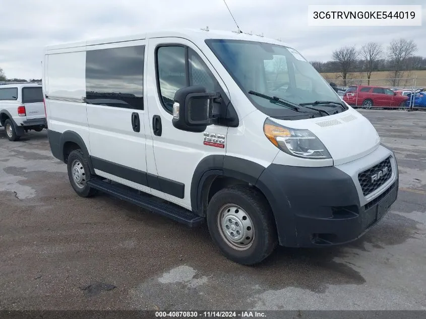 2019 Ram Promaster 1500 Low Roof 118 Wb VIN: 3C6TRVNG0KE544019 Lot: 40870830