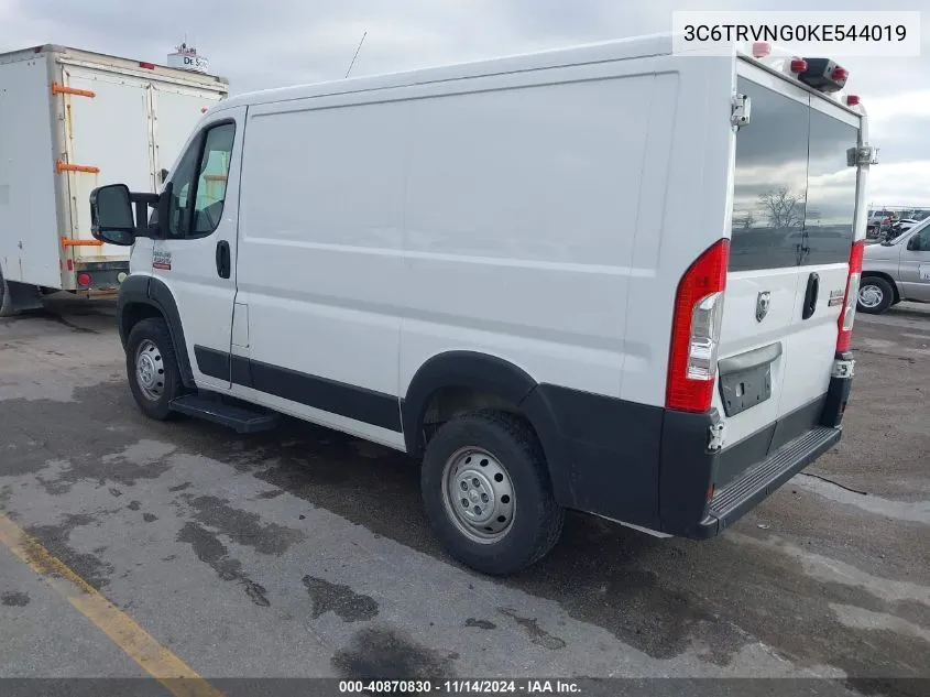 2019 Ram Promaster 1500 Low Roof 118 Wb VIN: 3C6TRVNG0KE544019 Lot: 40870830