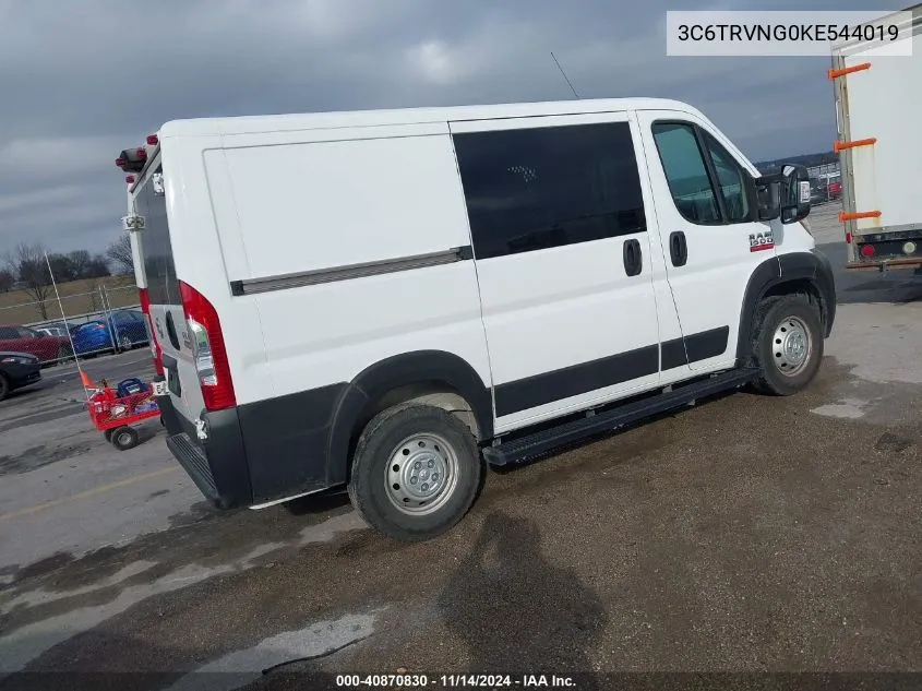 2019 Ram Promaster 1500 Low Roof 118 Wb VIN: 3C6TRVNG0KE544019 Lot: 40870830