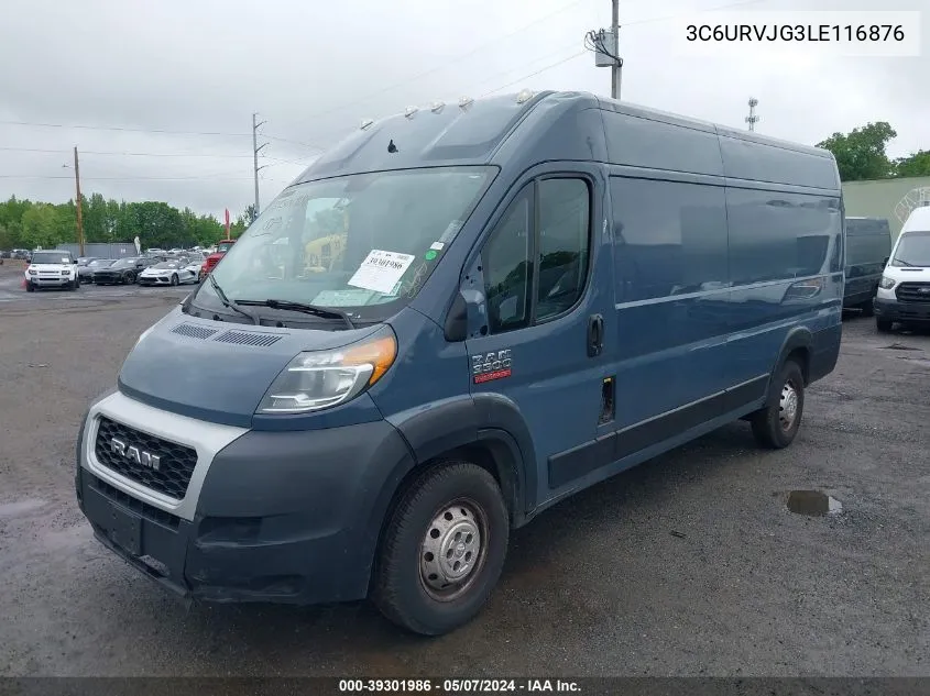 2020 Ram Promaster 3500 Cargo Van High Roof 159 Wb Ext VIN: 3C6URVJG3LE116876 Lot: 39301986