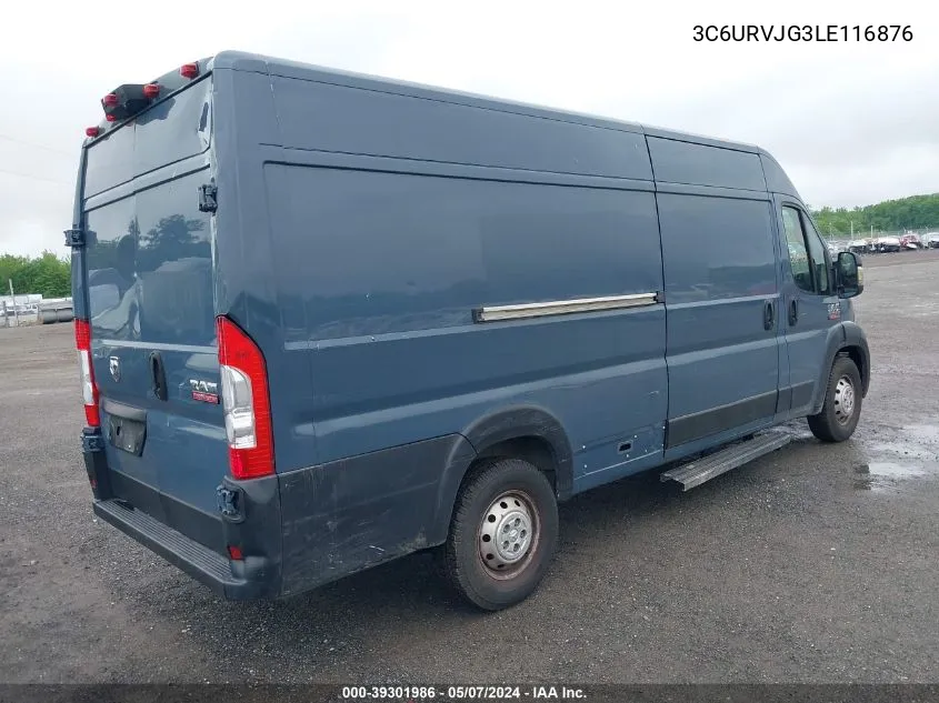 2020 Ram Promaster 3500 Cargo Van High Roof 159 Wb Ext VIN: 3C6URVJG3LE116876 Lot: 39301986