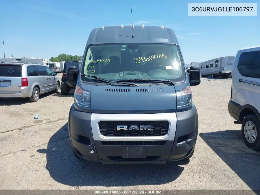 2020 Ram Promaster 3500 Cargo Van High Roof 159 Wb Ext VIN: 3C6URVJG1LE106797 Lot: 39614025