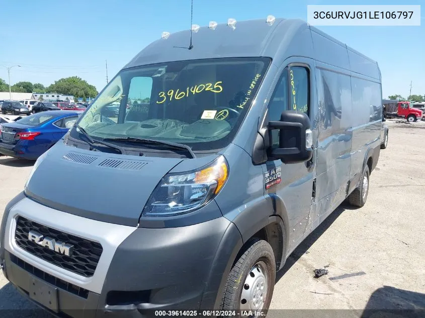 2020 Ram Promaster 3500 Cargo Van High Roof 159 Wb Ext VIN: 3C6URVJG1LE106797 Lot: 39614025