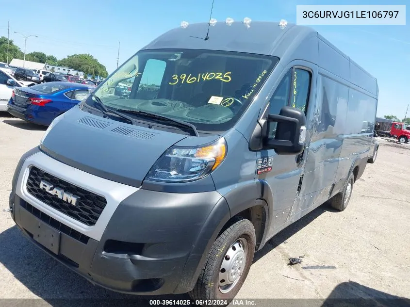 2020 Ram Promaster 3500 Cargo Van High Roof 159 Wb Ext VIN: 3C6URVJG1LE106797 Lot: 39614025