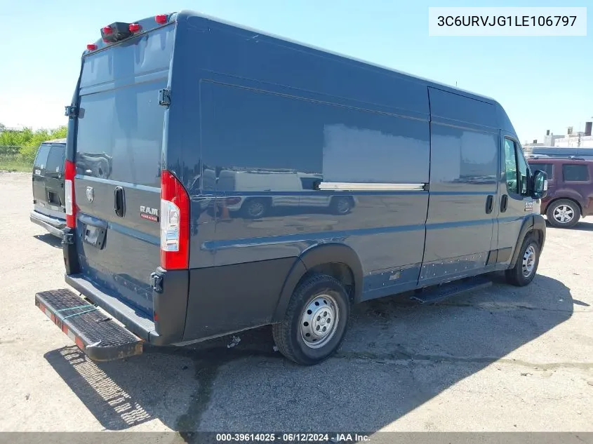 2020 Ram Promaster 3500 Cargo Van High Roof 159 Wb Ext VIN: 3C6URVJG1LE106797 Lot: 39614025