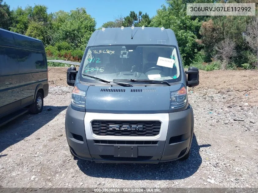 2020 Ram Promaster 3500 Cargo Van High Roof 159 Wb Ext VIN: 3C6URVJG7LE112992 Lot: 39636924