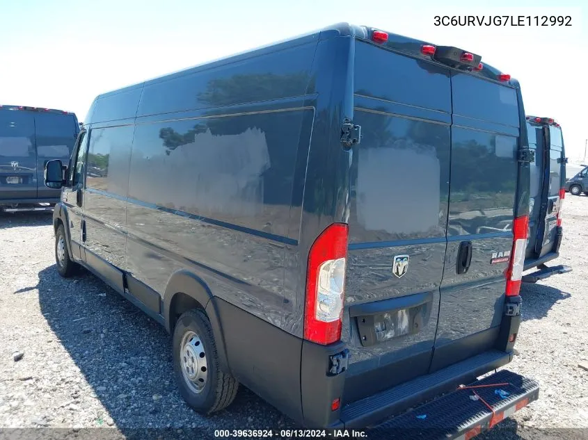 2020 Ram Promaster 3500 Cargo Van High Roof 159 Wb Ext VIN: 3C6URVJG7LE112992 Lot: 39636924