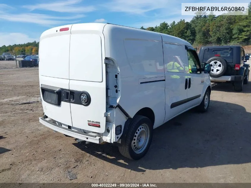 2020 Ram Promaster City Tradesman VIN: ZFBHRFAB9L6R60840 Lot: 40322249