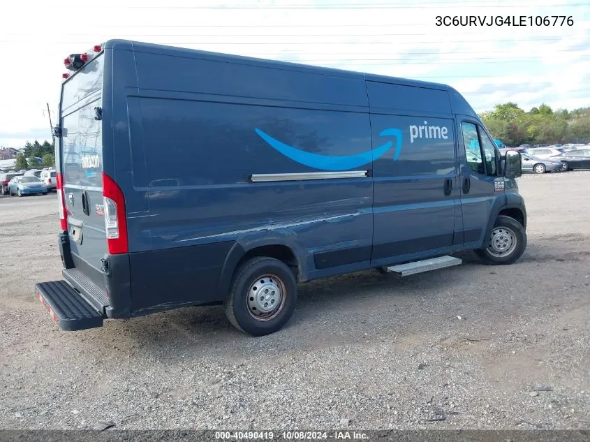 2020 Ram Promaster 3500 Cargo Van High Roof 159 Wb Ext VIN: 3C6URVJG4LE106776 Lot: 40490419