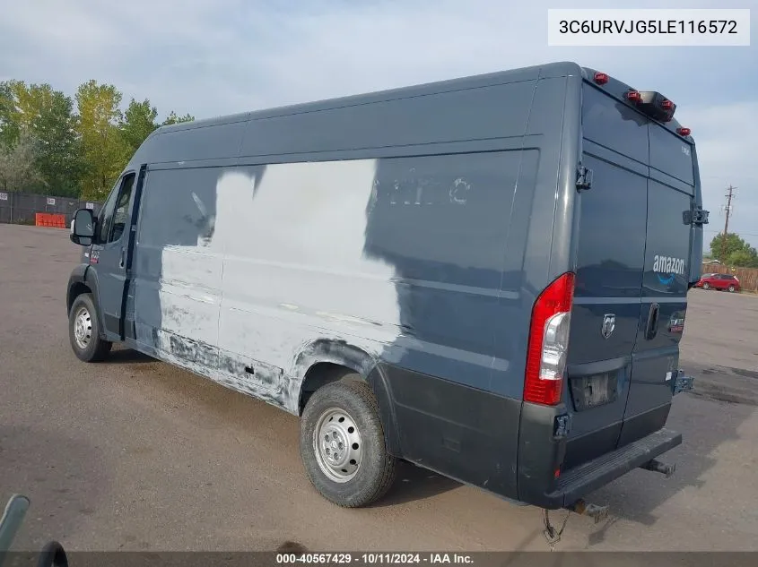 2020 Ram Promaster 3500 Cargo Van High Roof 159 Wb Ext VIN: 3C6URVJG5LE116572 Lot: 40567429