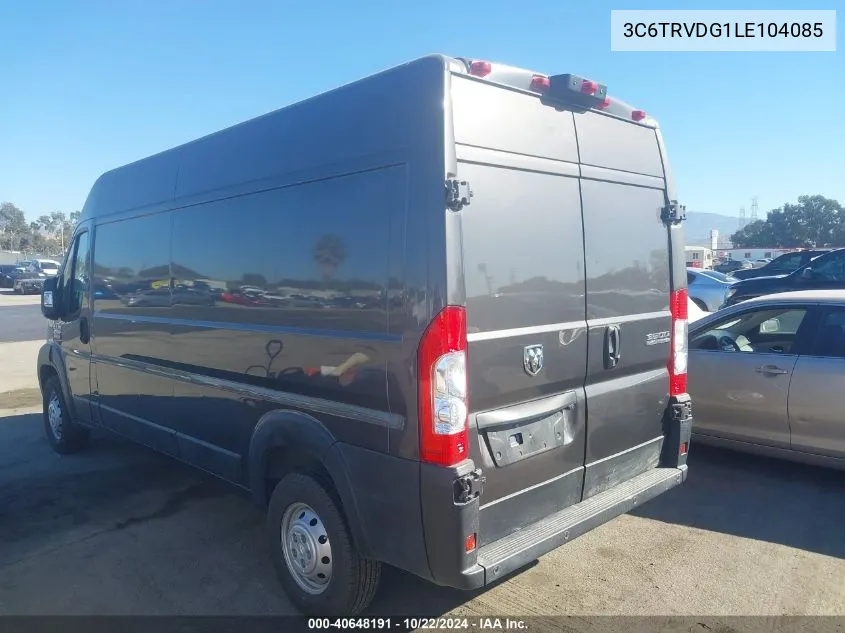 2020 Ram Promaster 2500 High Roof 159 Wb VIN: 3C6TRVDG1LE104085 Lot: 40648191