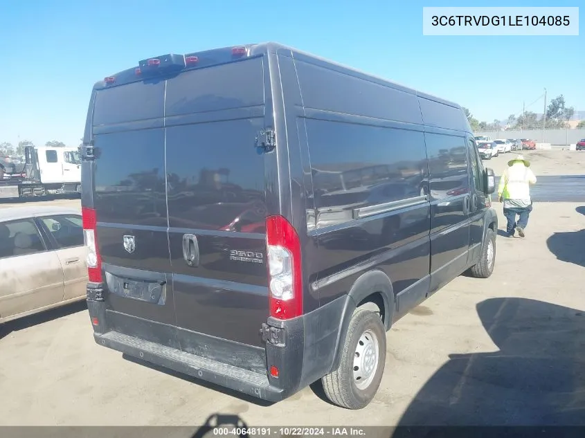 2020 Ram Promaster 2500 High Roof 159 Wb VIN: 3C6TRVDG1LE104085 Lot: 40648191