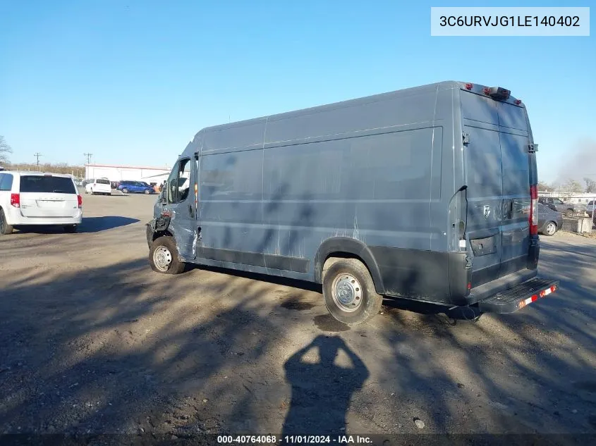 3C6URVJG1LE140402 2020 Ram Promaster 3500 Cargo Van High Roof 159 Wb Ext