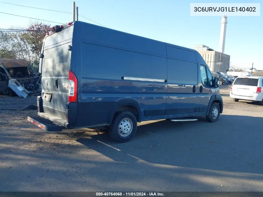 3C6URVJG1LE140402 2020 Ram Promaster 3500 Cargo Van High Roof 159 Wb Ext