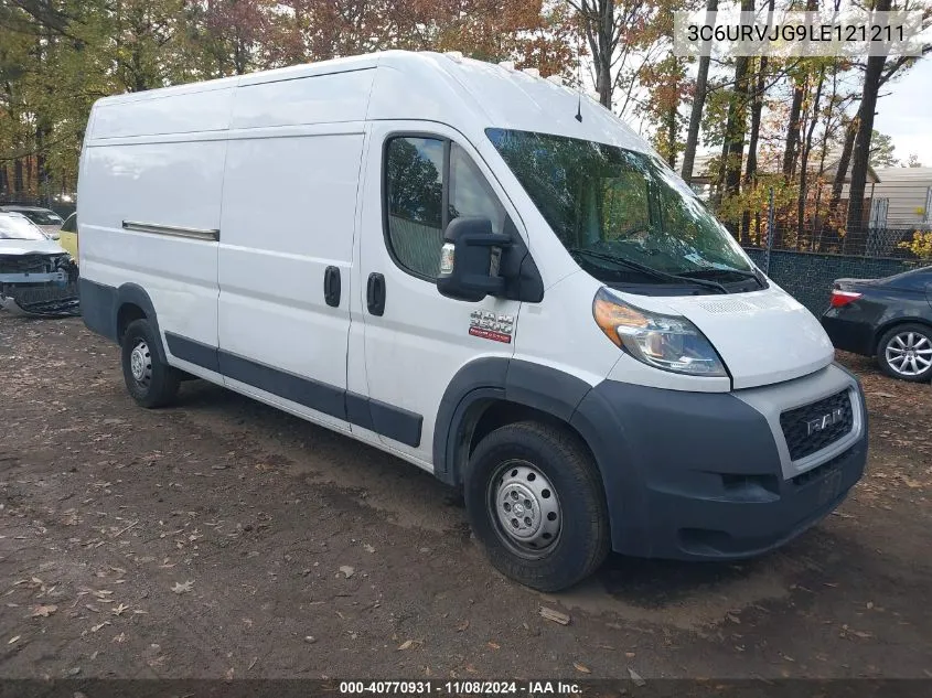 2020 Ram Promaster 3500 Cargo Van High Roof 159 Wb Ext VIN: 3C6URVJG9LE121211 Lot: 40770931