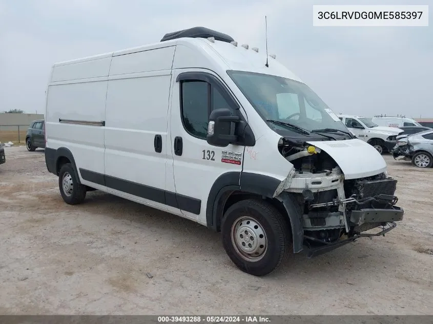 2021 Ram Promaster 2500 High Roof 159 Wb VIN: 3C6LRVDG0ME585397 Lot: 39493288