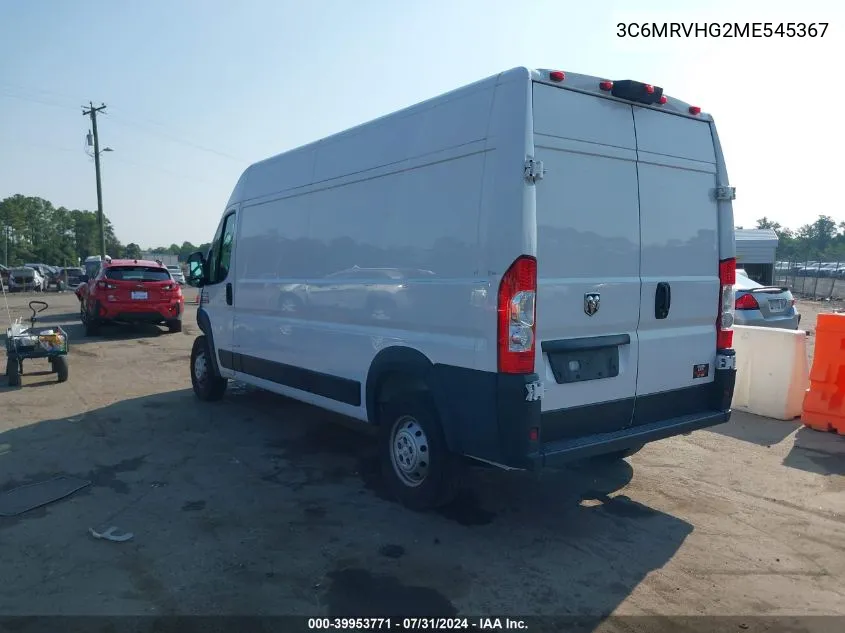 2021 Ram Promaster 3500 High Roof 159 Wb VIN: 3C6MRVHG2ME545367 Lot: 39953771