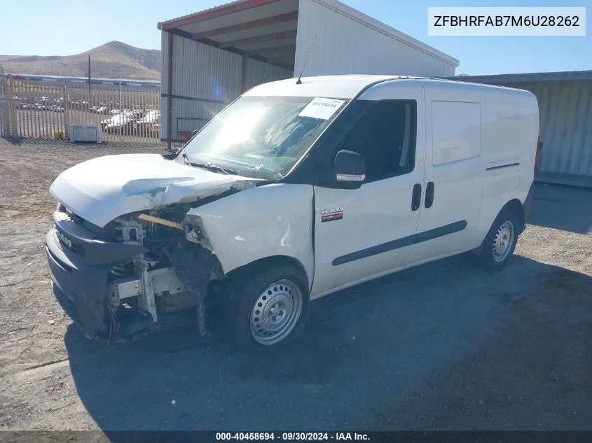 2021 Ram Promaster City VIN: ZFBHRFAB7M6U28262 Lot: 40458694