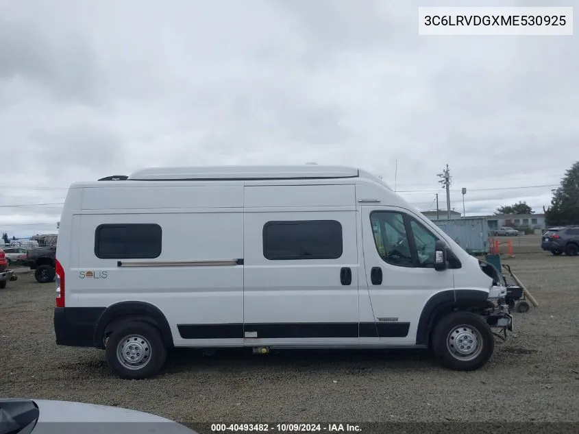 2021 Ram Promaster 2500 High Roof 159 Wb VIN: 3C6LRVDGXME530925 Lot: 40493482