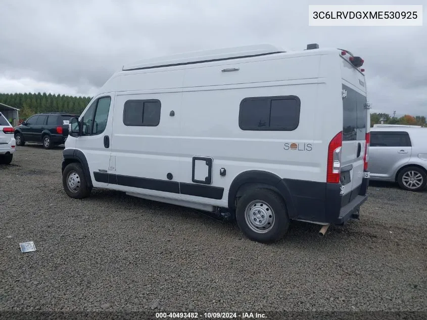 2021 Ram Promaster 2500 High Roof 159 Wb VIN: 3C6LRVDGXME530925 Lot: 40493482