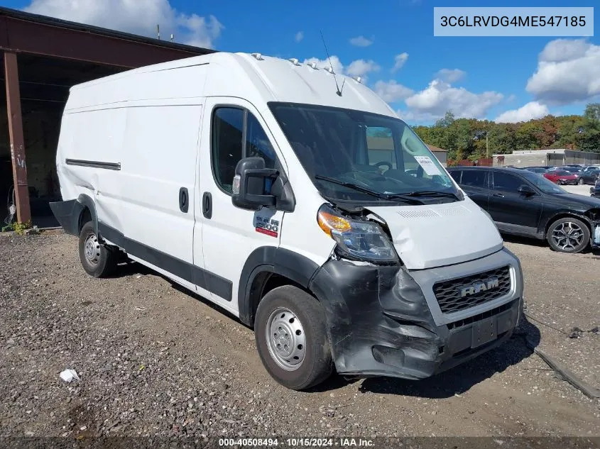 2021 Ram Promaster 2500 High Roof 159 Wb VIN: 3C6LRVDG4ME547185 Lot: 40508494