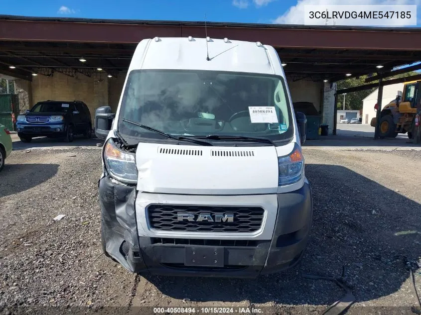 2021 Ram Promaster 2500 High Roof 159 Wb VIN: 3C6LRVDG4ME547185 Lot: 40508494