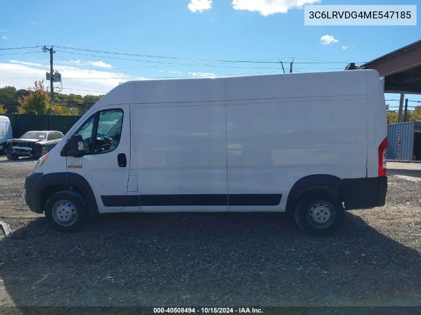 2021 Ram Promaster 2500 High Roof 159 Wb VIN: 3C6LRVDG4ME547185 Lot: 40508494