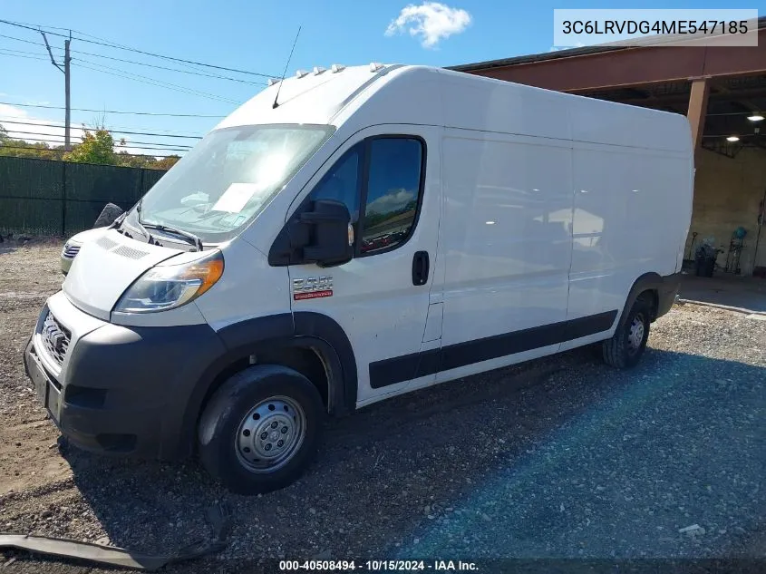 2021 Ram Promaster 2500 High Roof 159 Wb VIN: 3C6LRVDG4ME547185 Lot: 40508494