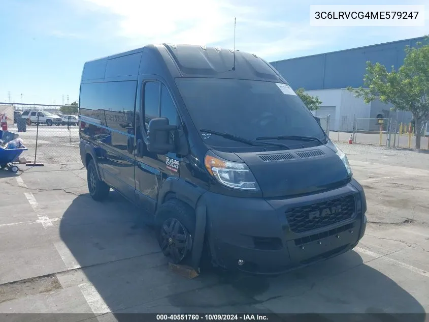 2021 Ram Promaster 2500 High Roof 136 Wb VIN: 3C6LRVCG4ME579247 Lot: 40551760