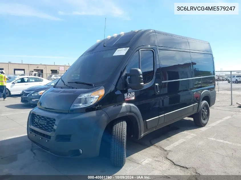 2021 Ram Promaster 2500 High Roof 136 Wb VIN: 3C6LRVCG4ME579247 Lot: 40551760