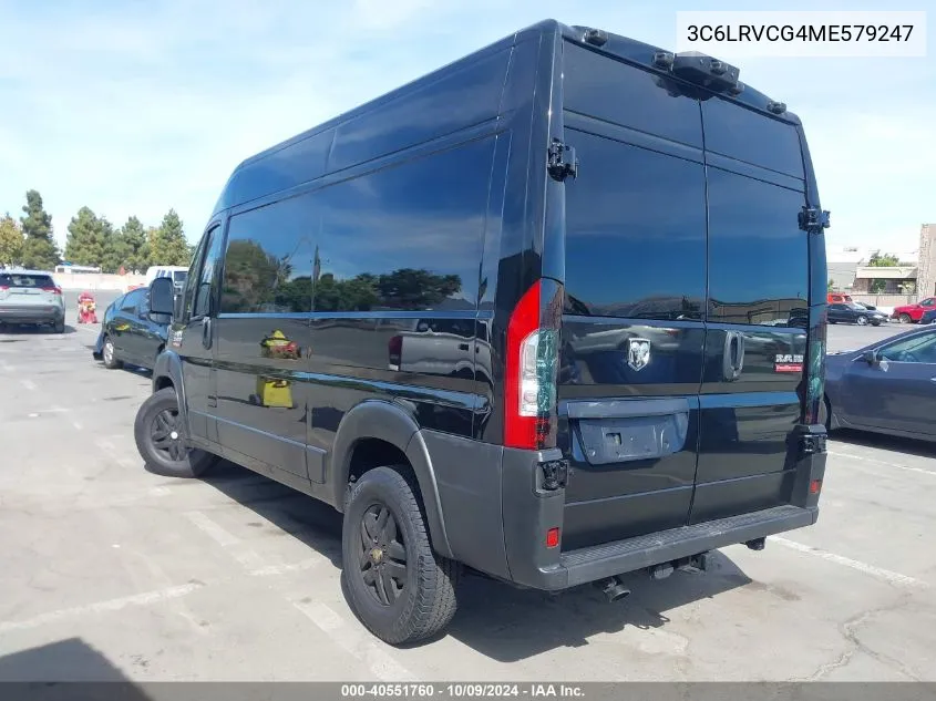 2021 Ram Promaster 2500 High Roof 136 Wb VIN: 3C6LRVCG4ME579247 Lot: 40551760