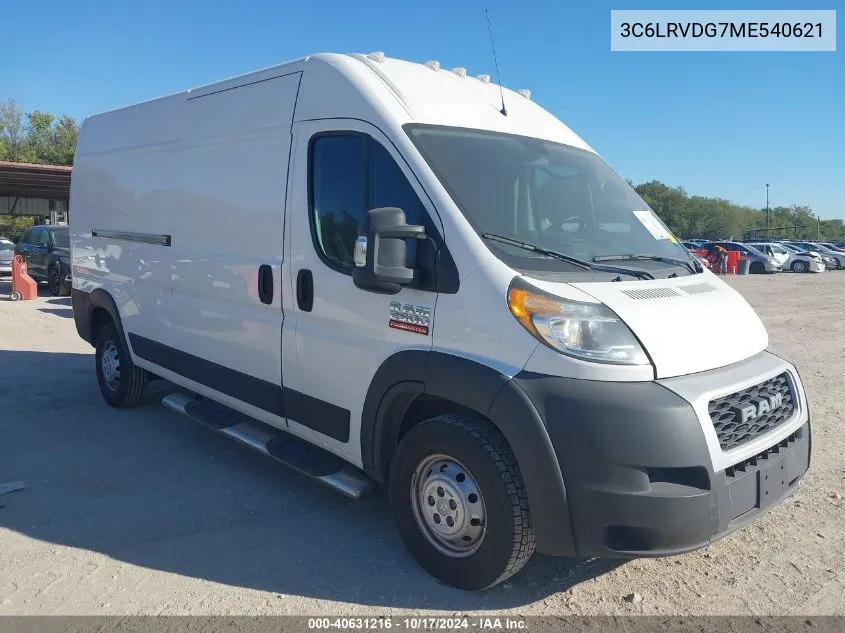 3C6LRVDG7ME540621 2021 Ram Promaster 2500 High Roof 159 Wb