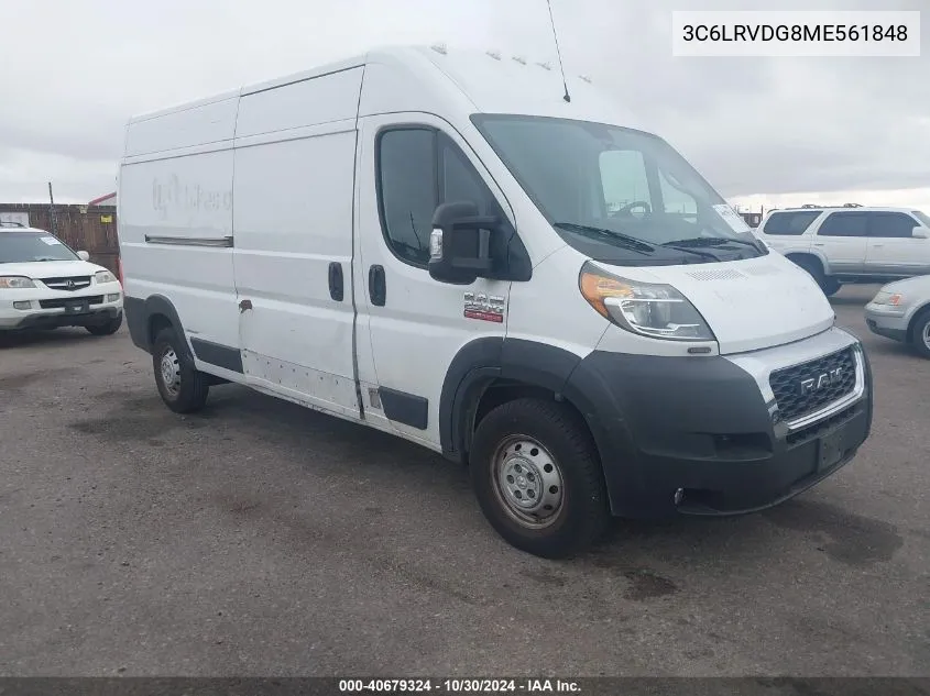 2021 Ram Promaster 2500 VIN: 3C6LRVDG8ME561848 Lot: 40679324