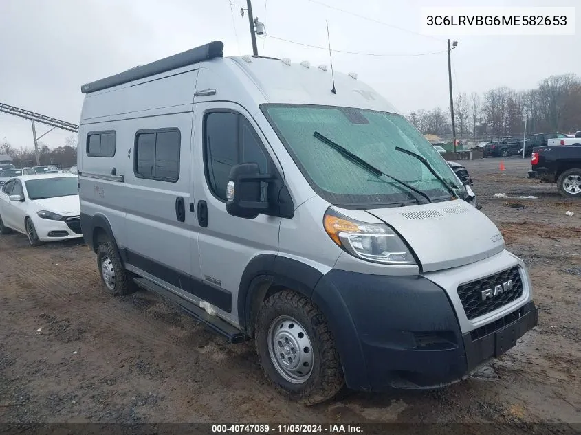 2021 Ram Promaster 1500 136 Wb VIN: 3C6LRVBG6ME582653 Lot: 40747089