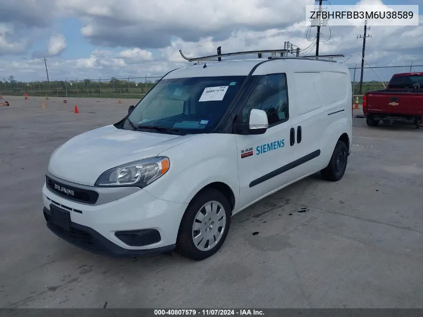 2021 Ram Promaster City Tradesman Slt VIN: ZFBHRFBB3M6U38589 Lot: 40807579