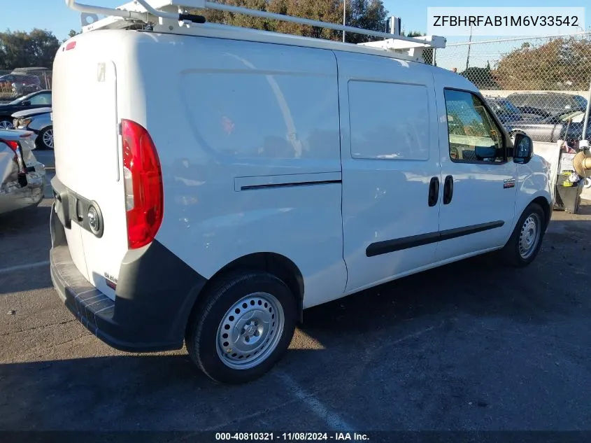 2021 Ram Promaster City Tradesman VIN: ZFBHRFAB1M6V33542 Lot: 40810321